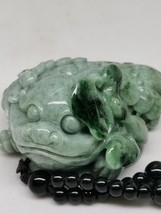 Green 100% Natural Burma Jadeite Jade Golden Toad Hand Piece # 144 g # 7... - £2,535.89 GBP