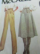 Vintage McCalls Pattern 6304 Pants Skirt Size 14 Waist 28 31715 Ladies Miss - £9.34 GBP