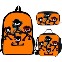 3pcs/Set Backpack NINJA KIDZ backpack  Bags 3D Print School Bag Mochilas Student - £84.96 GBP