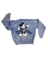 Disneyland VTG Single Stitch Sweatshirt Mickey Mouse Acid Wash Blue O/S - $49.50