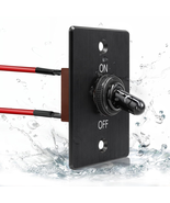 12V Toggle Switch with Aluminum Mounting Plate Pre-Soldered 14AWG Leads ... - $320.81 MXN