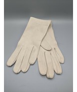 Vintage Beige Dress Gloves Calfskin Leather Doeskin Western Germany Size 6 - £14.76 GBP