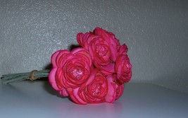 6Pcs Peony Head Silk Artificial Flower Wedding Ester Decoration Home Decor Pink - £3.90 GBP