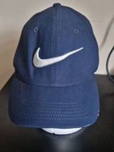 Nike Golf hat baseball cap blue swoosh one size adjustable. small mark o... - $13.81