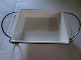 Bistro Buffet Rectangular Casserole/Baking Dish with Metal Stand - £20.03 GBP