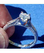 Gabriel co Diamond Earth mined Deco Engagement Ring 14k Gold Vintage Sol... - $114,897.34 MXN