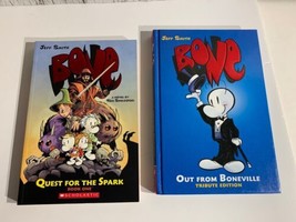 Lot of 2 Bone Books Tribure edition and Book One Jeff Smith - £14.69 GBP