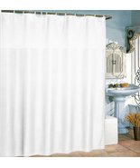 Everydayspecial Waterproof Silky Soft Shower Curtain Stripe Solid Top Gr... - $29.98