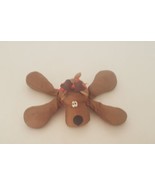 Hallmark Rodney Reindeer Nylon Plush Stuffed Animal Christmas Red Bow Sm... - £7.79 GBP