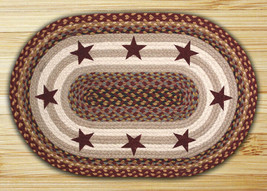 Earth Rugs 88-58-357BS Burgundy Stars Oval Patch - £246.77 GBP