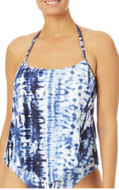 Time and Tru Women&#39;s Small Multicolor Tankini w/Hankerchief Hem Swim Top NWT - £12.28 GBP