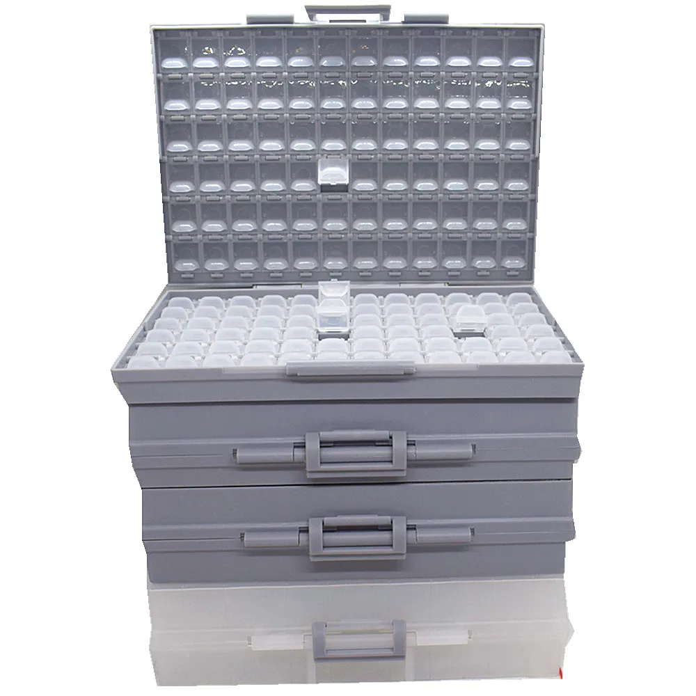 4pcs Tek BOXALL96+24+144+48  boxes enclosure SMD SMT parts compartments Lids Bea - £267.77 GBP