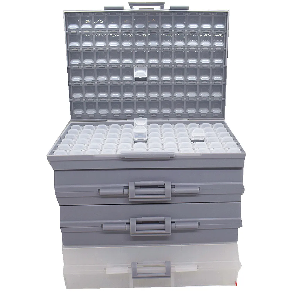 4pcs Tek BOXALL96+24+144+48  boxes enclosure SMD SMT parts compartments Lids Bea - £262.33 GBP