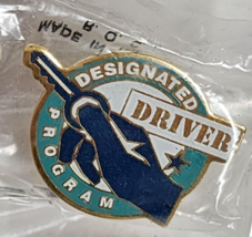Vtg 80s Designated Driver DD Program Lapel Pinback - Stop Drunk Driving Hat Pin - $9.49
