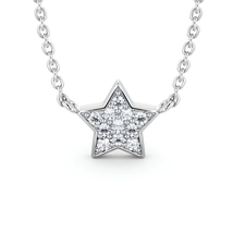 Star Style Lab Grown Diamond Pendant 14K White Gold - $800.00