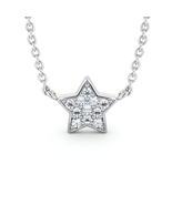 Star Style Lab Grown Diamond Pendant 14K White Gold - €691,56 EUR
