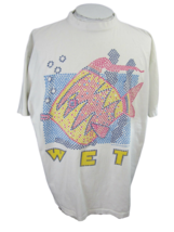 GALAXY BY HARVIC vintage 1990s T Shirt 4XL Big Fish Pointillist WET Turt... - $44.54