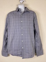Bonobos Shirt Men Size L Gray Check Button Up Long Sleeve Standard Fit - £5.39 GBP