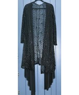 Black Lace Duster Top Size Medium Witchy Witchcore Gothcore Goth Edgy Ha... - £11.15 GBP