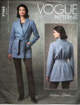 Vogue V1663 Misses XS to M Kathryn Brenne Jacket, Top and Pants Sewing Pattern - £18.44 GBP