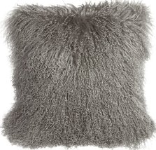 Genuine 100% Tibetan Mongolian Sheepskin Fur Throw Pillow Complete with ... - $69.95+