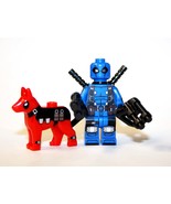 Minifigure Deadpool Blue With Dog Marvel Comic Toys - $7.10