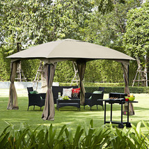 11.5Ft Patio Gazebo Canopy Tent Wedding Party Shelter Awning Mosquito Ne... - £210.88 GBP