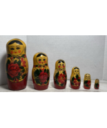 Traditional Russian Nesting Doll Floral Pattern Matryoshkas Style Unsign... - £23.35 GBP