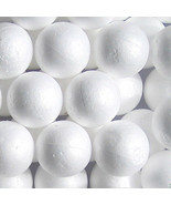 72 Ct Foam Balls 1.5&quot; Round White Polystyrene Foam Sphere Art Craft - £54.84 GBP