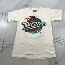 Vintage Detroit Pistons T Shirt Mens Medium Black Old Horse Logo Lee Sport USA - £22.19 GBP