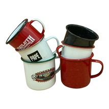 Enamelware Lot 6 Camping Mug Cowboy Coffee Cup Graniteware Duluth Pape READ - £21.35 GBP