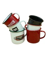 Enamelware Lot 6 Camping Mug Cowboy Coffee Cup Graniteware Duluth Pape READ - £18.63 GBP