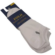 Polo Ralph Lauren Men&#39;s Technical Sport No-Show Socks 3 Pack White Size 10-13 - £14.87 GBP