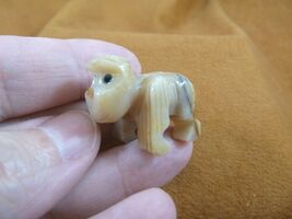(Y-GOR-4) tan GORILLA APE gemstone SOAPSTONE figure gem carving love gor... - $8.99