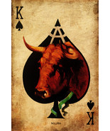 Playing Card Poster - King of Spades #7 Canvas Art Poster 16&quot;x 24&quot; - £22.67 GBP