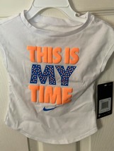 Toddler Nike Girl&#39;s This is My Time 12 Months Puffy Shirt *NEW w/Tags* d1 - $12.99