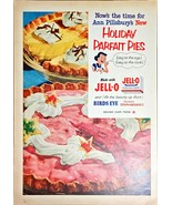 Jello Ann Pillsbury&#39;s Holiday Parfait Pies Birds Eye 1952 Vintage Print Ad - $16.08 CAD