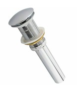 Solid Brass Pop-Up Drain No Overflow in Chrome - £14.66 GBP
