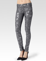 Paige Denim Verdugo Ultra Skinny Mid Rise Jeans Surrealism Grey Metallic 25 NWT - $69.00