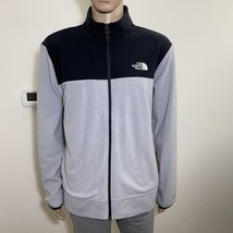 The North Face Men&#39;s Glacier Full Zip Fleece Jacket Grey / TNF Black Sz M L - £45.50 GBP