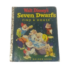 Little Golden Book Walt Disney Seven Dwarfs Find a House D67 1952 Copyright - £7.15 GBP