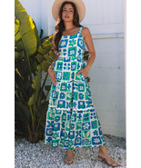 Multicolour Floral Maxi Sundress with Ricrac Trim - $552.89 MXN