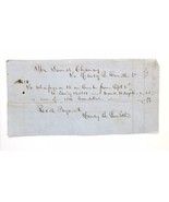 Antique Ephemera 1850 Receipt for Payment James Chaney Merchant Paper - $23.00