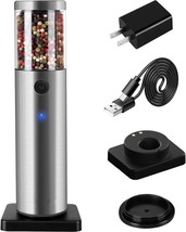 Electric Salt and Pepper Grinder, 1 Mill, Rechargeable, With Charging Base - £13.70 GBP