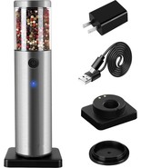 Electric Salt and Pepper Grinder, 1 Mill, Rechargeable, With Charging Base - £13.69 GBP