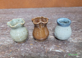 Japanese Vintage Ceramic Miniature Flower Vases - $39.90