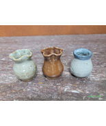 Japanese Vintage Ceramic Miniature Flower Vases - $38.00