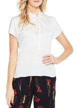 Nwt Vince Camuto White Ivory Pleated Front Career Blouse Size L Size Xl $79 - £34.22 GBP