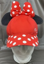 Walt Disney World Red Polka Dot Minnie Mouse Ears Snapback Baseball Hat Youth - £7.58 GBP