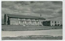 Methodist Church Pipestone Minnesota Real Photo RPPC 1950s postcard - £5.84 GBP